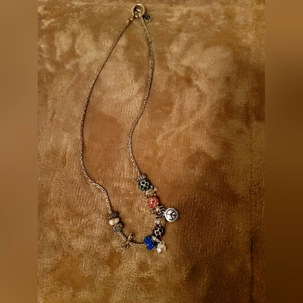 Slider European charm bead necklace